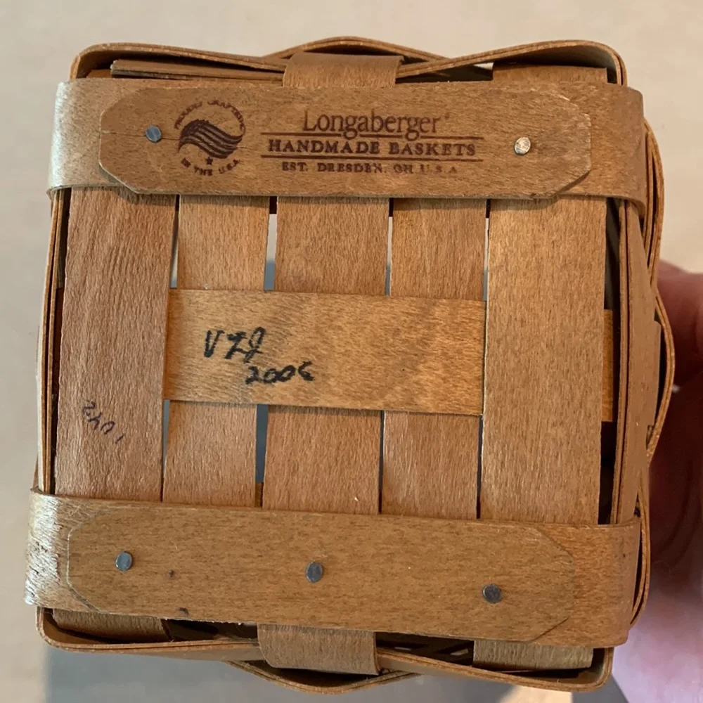 Longaberger Teaspoon Basket with Protector and Product card